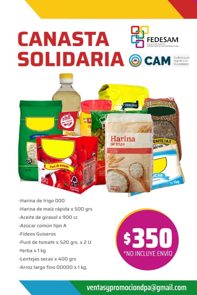 Mutuales de todo el país crean canasta de alimentos solidaria