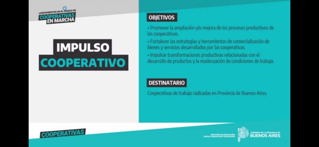 Cooperativas en Marcha: La Provincia lanzó talleres y nuevas líneas de financiamiento