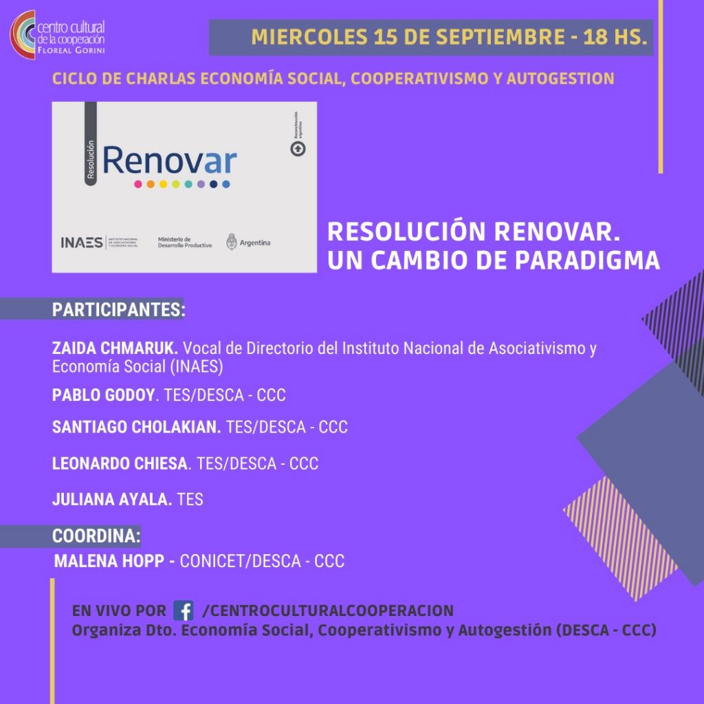Resolución Renovar: “La matrícula pasa a ser un derecho para las cooperativas”