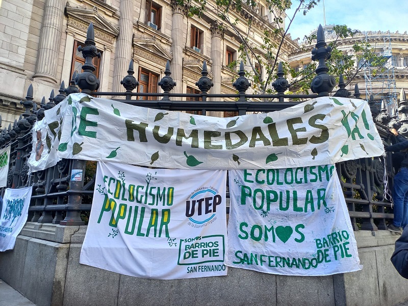 Organizaciones sociales y ambientales se manifestaron por la Ley de Humedales consensuada