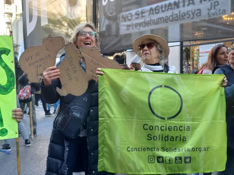 Organizaciones sociales y ambientales se manifestaron por la Ley de Humedales consensuada
