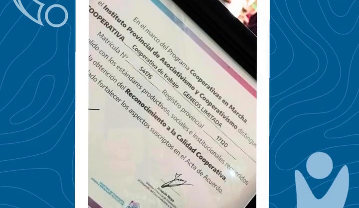 Geneos recibió el Reconocimiento a la Calidad Cooperativa Bonaerense